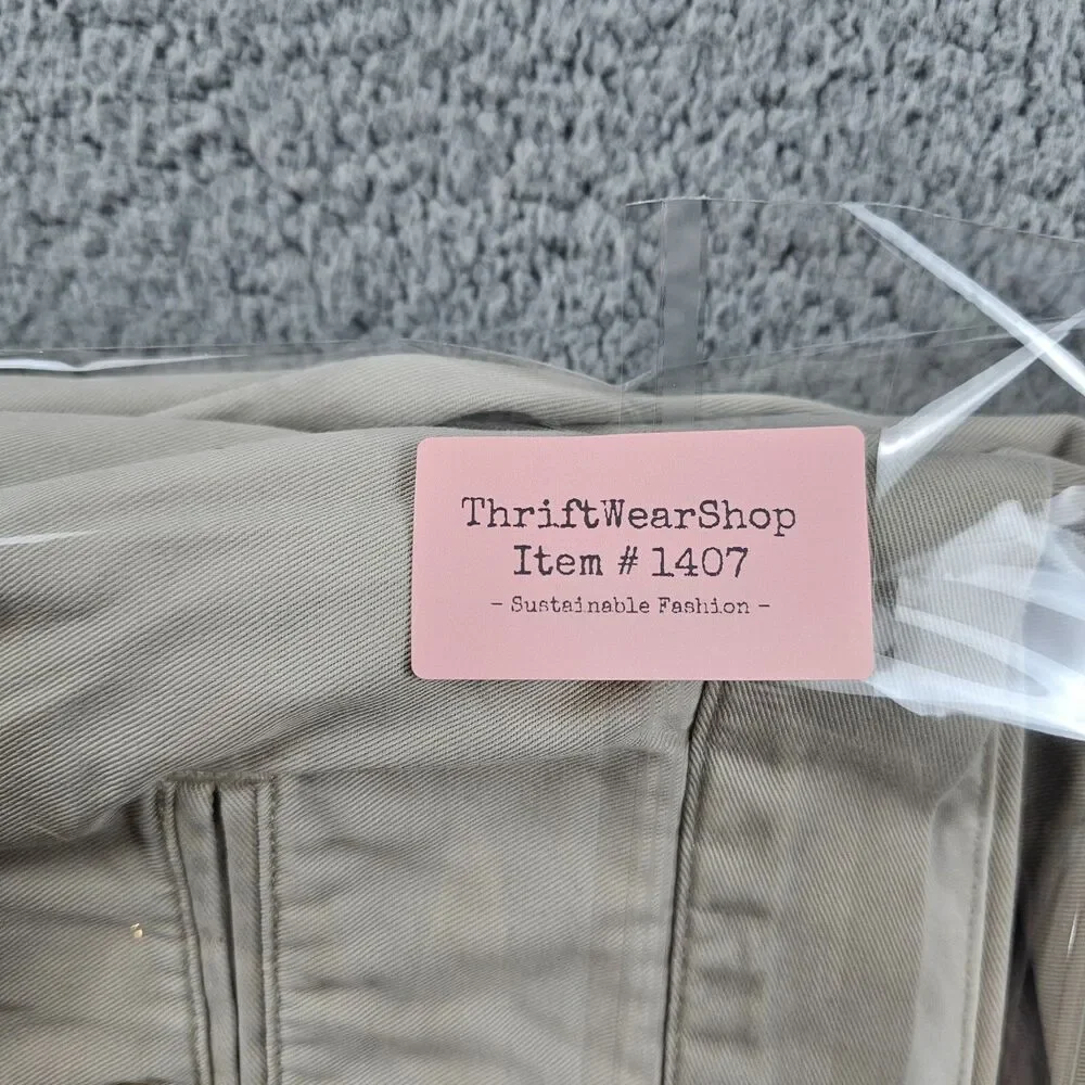 Polo Ralph Lauren Pants Mens 34s33* Khaki Beige Chino Flat Front Casual Classic